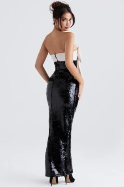 Black Sequin Strapless Bow Dress -Traumhafte Kleider holly 9