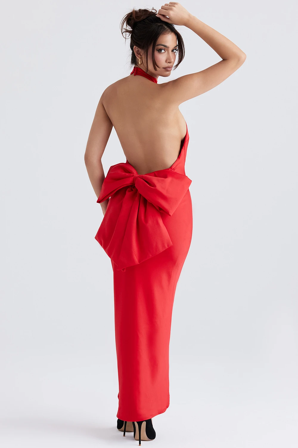 Red Bow Halter Dress 3 Red Bow Halter Dress