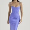 Periwinkle Satin Corset Midi Dress -Traumhafte Kleider imogen 2k