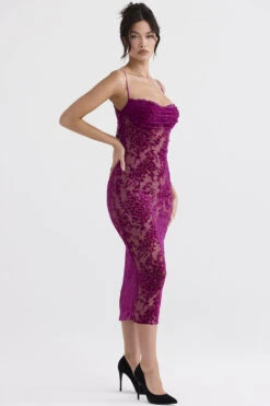 Cranberry Devore Midi Dress -Traumhafte Kleider ione 5