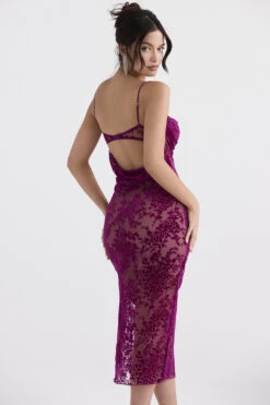 Cranberry Devore Midi Dress -Traumhafte Kleider ione 7