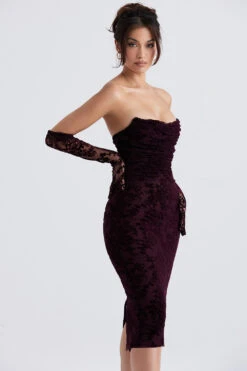 Black Cherry Devore Corset Dress -Traumhafte Kleider isadora 7n