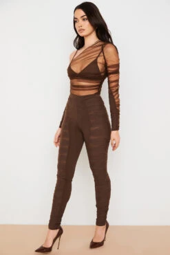 Chocolate Layered Mesh Trousers -Traumhafte Kleider isoldedelia 10