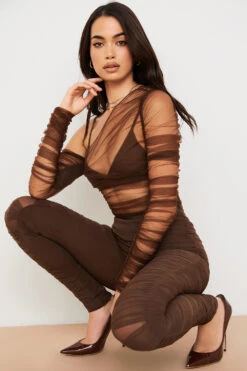 Chocolate Layered Mesh Trousers -Traumhafte Kleider isoldedelia 14