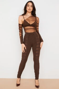 Chocolate Layered Mesh Trousers -Traumhafte Kleider isoldedelia 3