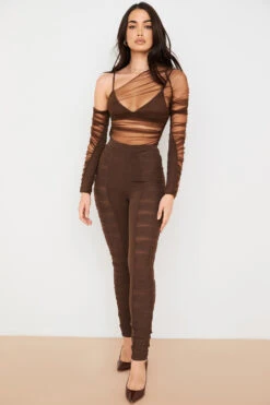 Chocolate Layered Mesh Trousers -Traumhafte Kleider isoldedelia 4