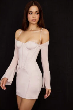 Crystal Satin Corset Mini Dress -Traumhafte Kleider isra 5