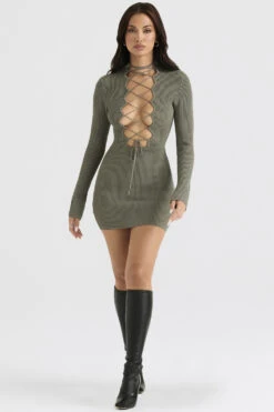 Artichoke Knit Lace Up Dress 18 Artichoke Knit Lace Up Dress -Traumhafte Kleider jada 1z
