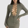 Artichoke Knit Lace Up Dress 1 Artichoke Knit Lace Up Dress -Traumhafte Kleider jada 4z