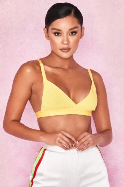 Yellow Bandage Bralet Top