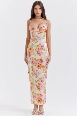 Ivory Floral Maxi Dress -Traumhafte Kleider josefina i1