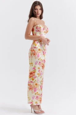Ivory Floral Maxi Dress -Traumhafte Kleider josefina i8