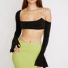 Black Crystal Trim Bandeau Top -Traumhafte Kleider june 1n