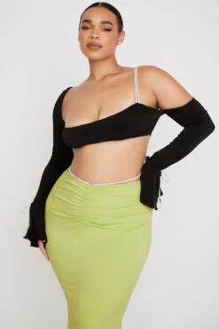 Black Crystal Trim Bandeau Top -Traumhafte Kleider june 6n