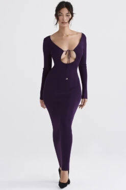 Grape Ribbed Knit Maxi Dress -Traumhafte Kleider keana 3h