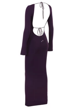 Grape Ribbed Knit Maxi Dress -Traumhafte Kleider keana purple 03