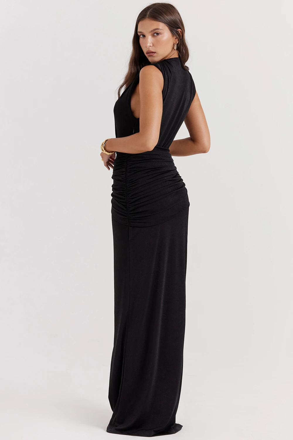 Black Plunge Maxi Dress 12 Black Plunge Maxi Dress – Bild 10