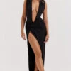 Black Plunge Maxi Dress -Traumhafte Kleider larelle 4