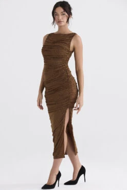 Coffee Crystallised Maxi Dress -Traumhafte Kleider laurie 5
