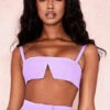 Violet Crepe V Wire Bralet -Traumhafte Kleider leelamaite 1001