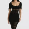 Black Openwork Knit Midi Dress 2 Black Openwork Knit Midi Dress -Traumhafte Kleider lilla 1h