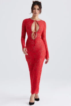 Red Lace Maxi Dress -Traumhafte Kleider lisandra 2