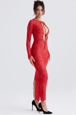 Red Lace Maxi Dress -Traumhafte Kleider lisandra 7