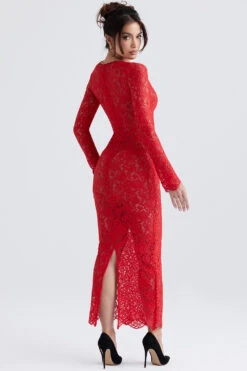 Red Lace Maxi Dress -Traumhafte Kleider lisandra 8