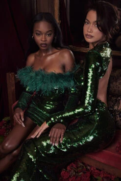 Pine Green Sequin Maxi Dress 27 Pine Green Sequin Maxi Dress -Traumhafte Kleider look 02 0762