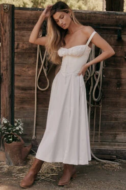 White Bustier Sundress -Traumhafte Kleider look 03 1514