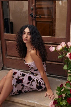 Pink Devore Midi Dress 31 Pink Devore Midi Dress -Traumhafte Kleider look 08 3741