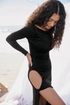 Black Cutout Maxi Dress -Traumhafte Kleider look 09 5763