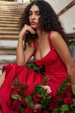 Red Rose Corset Dress -Traumhafte Kleider look 10 4784