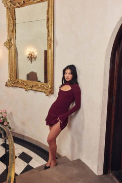 Wine Knit Corset Dress 27 Wine Knit Corset Dress -Traumhafte Kleider look 13 5803