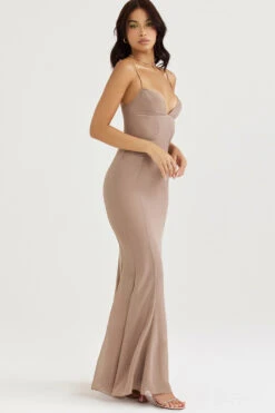 Latte Corset Maxi Dress -Traumhafte Kleider loren 5