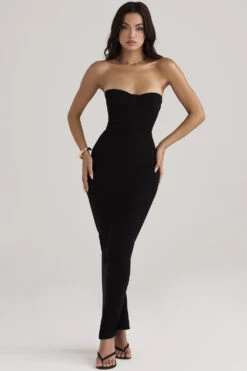 Black Strapless Corset Maxi Dress 16 Black Strapless Corset Maxi Dress -Traumhafte Kleider lucia 2 2