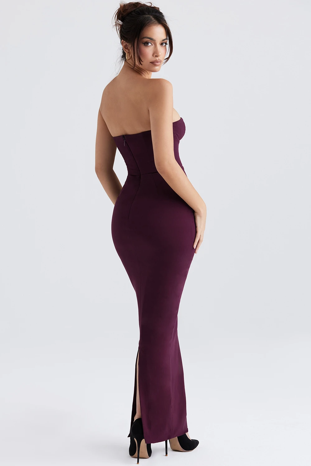 Grape Strapless Corset Maxi Dress 7 Grape Strapless Corset Maxi Dress – Bild 5