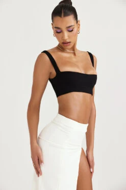 Black Pleated Bandeau Top -Traumhafte Kleider luciana 3r