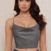 Silver Crop Top -Traumhafte Kleider lulia 3a