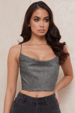 Silver Crop Top 17 Silver Crop Top -Traumhafte Kleider lulia 4a