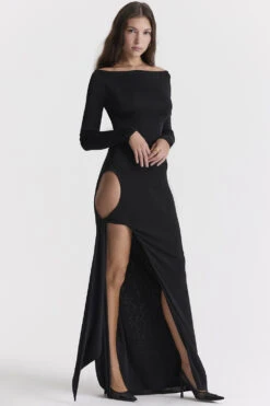 Black Cutout Maxi Dress