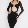 Black Cutout Midi Dress -Traumhafte Kleider marina 1a