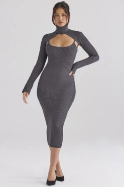 Charcoal Knit Midi Dress 23 Charcoal Knit Midi Dress -Traumhafte Kleider meliora 10