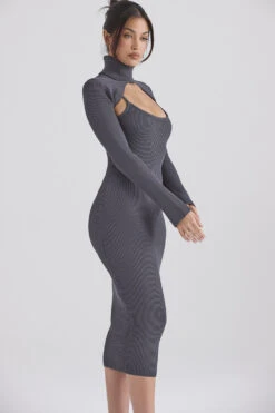 Charcoal Knit Midi Dress 29 Charcoal Knit Midi Dress -Traumhafte Kleider meliora 14