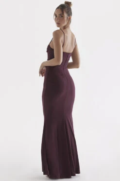 Dark Cherry Corset Maxi Dress 26 Dark Cherry Corset Maxi Dress -Traumhafte Kleider milena 10