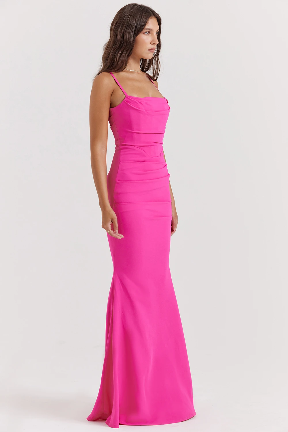 Hot Pink Corset Maxi Dress 6 Hot Pink Corset Maxi Dress – Bild 4