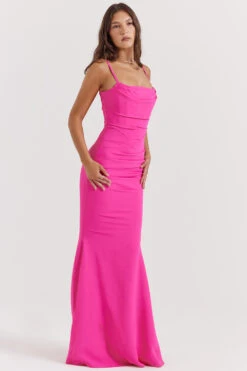 Hot Pink Corset Maxi Dress 19 Hot Pink Corset Maxi Dress -Traumhafte Kleider milena 5