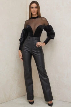 Black Velvet And Tulle Bodysuit 19 Black Velvet And Tulle Bodysuit -Traumhafte Kleider monique 1