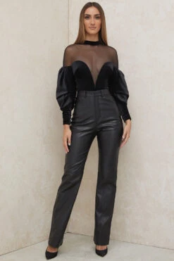 Black Velvet And Tulle Bodysuit 20 Black Velvet And Tulle Bodysuit -Traumhafte Kleider monique 2