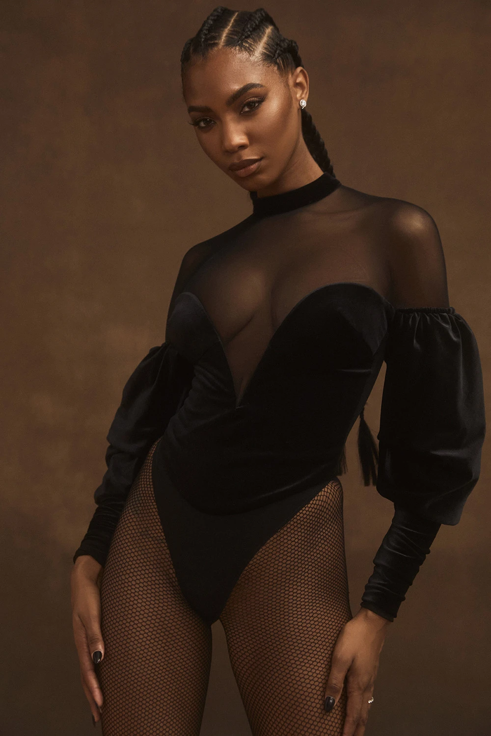 Black Velvet And Tulle Bodysuit 4 Black Velvet And Tulle Bodysuit – Bild 2